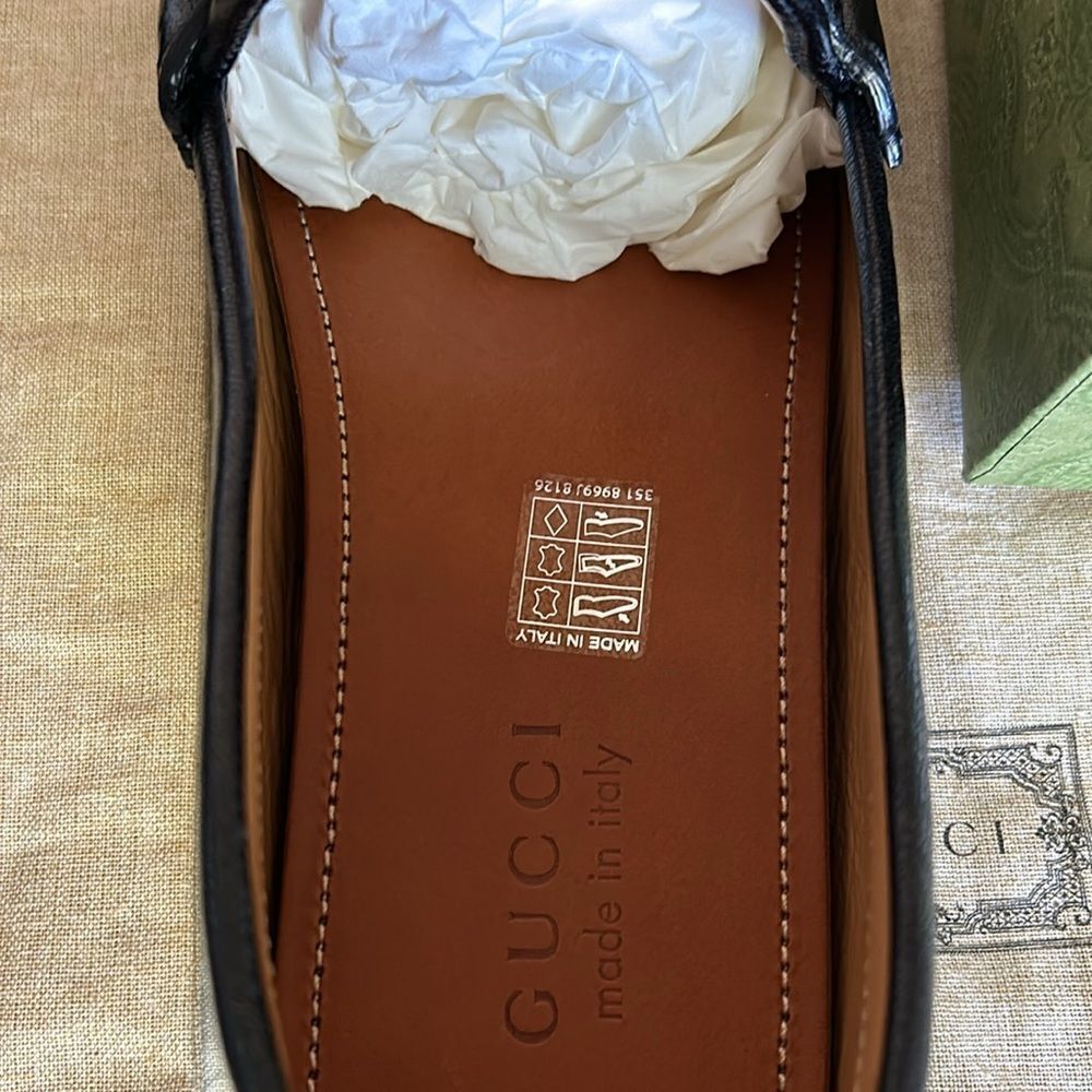 GUCCI Horsebit Moccasin Quentin moccasin driving loafer G11 US 11.5 752621 D3V00 - Picture 9 of 15